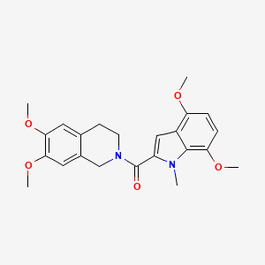 (6,7-dimethoxy-3,4-dihydroisoquinolin-2(1H)-yl)(4,7-dimethoxy-1-methyl-1H-indol-2-yl)methanone - 
