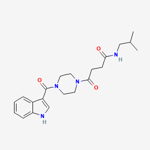 4-[4-(1H-indol-3-ylcarbonyl)piperazin-1-yl]-N-(2-methylpropyl)-4-oxobutanamide - 