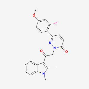 2-[2-(1,2-dimethyl-1H-indol-3-yl)-2-oxoethyl]-6-(2-fluoro-4-methoxyphenyl)pyridazin-3(2H)-one - 