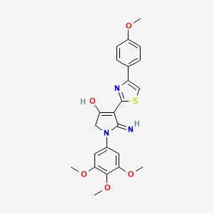 5-amino-4-[4-(4-methoxyphenyl)-1,3-thiazol-2-yl]-1-(3,4,5-trimethoxyphenyl)-1,2-dihydro-3H-pyrrol-3-one - 
