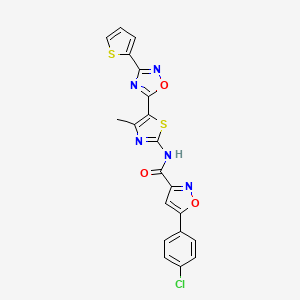 5-(4-chlorophenyl)-N-[(2Z)-4-methyl-5-[3-(thiophen-2-yl)-1,2,4-oxadiazol-5-yl]-1,3-thiazol-2(3H)-ylidene]-1,2-oxazole-3-carboxamide - 