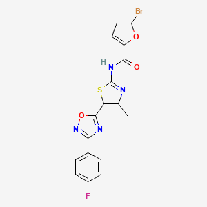 5-bromo-N-[(2Z)-5-[3-(4-fluorophenyl)-1,2,4-oxadiazol-5-yl]-4-methyl-1,3-thiazol-2(3H)-ylidene]furan-2-carboxamide - 
