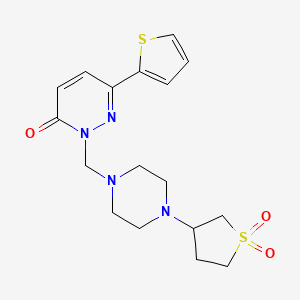 2-((4-(1,1-dioxidotetrahydrothiophen-3-yl)piperazin-1-yl)methyl)-6-(thiophen-2-yl)pyridazin-3(2H)-one - 