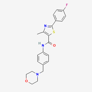 2-(4-fluorophenyl)-4-methyl-N-[4-(morpholin-4-ylmethyl)phenyl]-1,3-thiazole-5-carboxamide - 