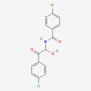 4-bromo-N-[2-(4-chlorophenyl)-1-hydroxy-2-oxoethyl]benzamide - 