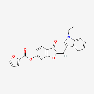(2E)-2-[(1-ethyl-1H-indol-3-yl)methylidene]-3-oxo-2,3-dihydro-1-benzofuran-6-yl furan-2-carboxylate - 