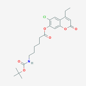 6-chloro-4-ethyl-2-oxo-2H-chromen-7-yl 6-[(tert-butoxycarbonyl)amino]hexanoate - 