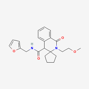 N-(furan-2-ylmethyl)-2'-(2-methoxyethyl)-1'-oxo-1',4'-dihydro-2'H-spiro[cyclopentane-1,3'-isoquinoline]-4'-carboxamide - 