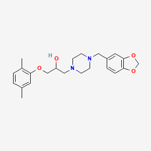 1-[4-(1,3-Benzodioxol-5-ylmethyl)piperazin-1-yl]-3-(2,5-dimethylphenoxy)propan-2-ol - 