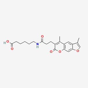 6-{[3-(3,5-dimethyl-7-oxo-7H-furo[3,2-g]chromen-6-yl)propanoyl]amino}hexanoic acid - 