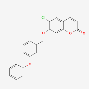 6-chloro-4-methyl-7-[(3-phenoxybenzyl)oxy]-2H-chromen-2-one - 