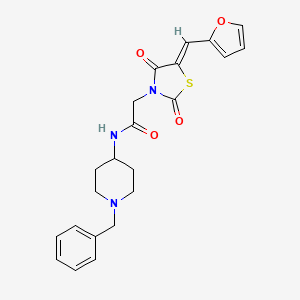 N-(1-benzylpiperidin-4-yl)-2-[(5Z)-5-(furan-2-ylmethylidene)-2,4-dioxo-1,3-thiazolidin-3-yl]acetamide - 