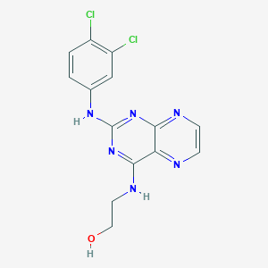 2-({2-[(3,4-Dichlorophenyl)amino]pteridin-4-yl}amino)ethan-1-ol - 