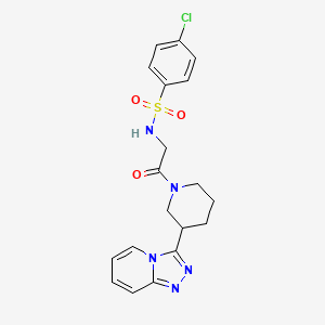 4-chloro-N-{2-oxo-2-[3-([1,2,4]triazolo[4,3-a]pyridin-3-yl)piperidin-1-yl]ethyl}benzenesulfonamide - 