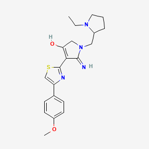 1-[(1-ethylpyrrolidin-2-yl)methyl]-5-imino-4-[4-(4-methoxyphenyl)-1,3-thiazol-2-yl]-2,5-dihydro-1H-pyrrol-3-ol - 