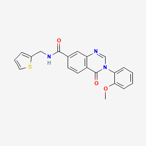 3-(2-methoxyphenyl)-4-oxo-N-(thiophen-2-ylmethyl)-3,4-dihydroquinazoline-7-carboxamide - 
