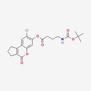 8-Chloro-4-oxo-1,2,3,4-tetrahydrocyclopenta[c]chromen-7-yl 4-[(tert-butoxycarbonyl)amino]butanoate - 