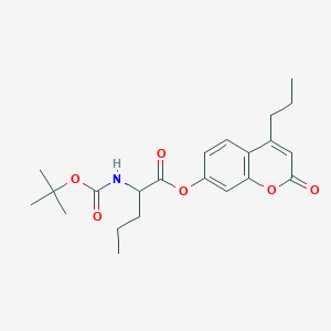 2-oxo-4-propyl-2H-chromen-7-yl N-(tert-butoxycarbonyl)norvalinate - 