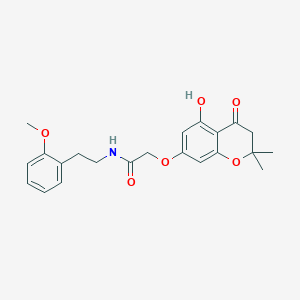2-[(5-hydroxy-2,2-dimethyl-4-oxo-3,4-dihydro-2H-chromen-7-yl)oxy]-N-[2-(2-methoxyphenyl)ethyl]acetamide - 
