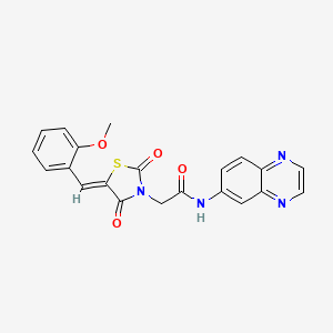 2-[(5Z)-5-(2-methoxybenzylidene)-2,4-dioxo-1,3-thiazolidin-3-yl]-N-(quinoxalin-6-yl)acetamide - 