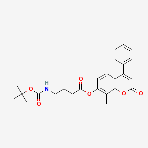 8-methyl-2-oxo-4-phenyl-2H-chromen-7-yl 4-[(tert-butoxycarbonyl)amino]butanoate - 