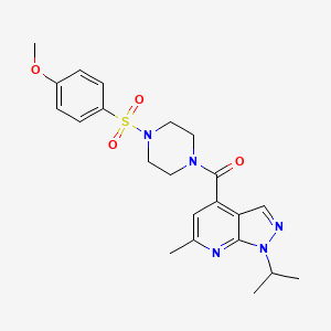 1-isopropyl-4-({4-[(4-methoxyphenyl)sulfonyl]-1-piperazinyl}carbonyl)-6-methyl-1H-pyrazolo[3,4-b]pyridine - 