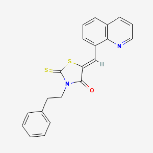 3-(2-Phenylethyl)-5-(8-quinolylmethylene)-2-thioxo-1,3-thiazolidin-4-one - 
