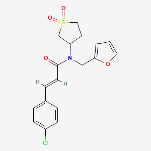 (2E)-3-(4-chlorophenyl)-N-(1,1-dioxidotetrahydrothiophen-3-yl)-N-(furan-2-ylmethyl)prop-2-enamide - 