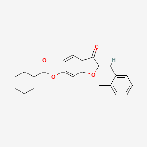 (2Z)-2-(2-methylbenzylidene)-3-oxo-2,3-dihydro-1-benzofuran-6-yl cyclohexanecarboxylate - 