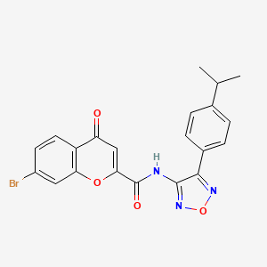 7-bromo-4-oxo-N-{4-[4-(propan-2-yl)phenyl]-1,2,5-oxadiazol-3-yl}-4H-chromene-2-carboxamide - 