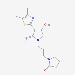 1-{3-[3-(4,5-dimethyl-1,3-thiazol-2-yl)-4-hydroxy-2-imino-2,5-dihydro-1H-pyrrol-1-yl]propyl}pyrrolidin-2-one - 