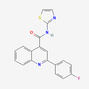 2-(4-fluorophenyl)-N-(1,3-thiazol-2-yl)quinoline-4-carboxamide - 