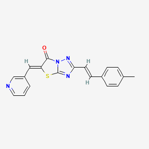 (5Z)-2-[(E)-2-(4-methylphenyl)ethenyl]-5-(pyridin-3-ylmethylidene)[1,3]thiazolo[3,2-b][1,2,4]triazol-6(5H)-one - 