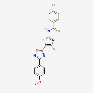 4-chloro-N-[(2Z)-5-[3-(4-methoxyphenyl)-1,2,4-oxadiazol-5-yl]-4-methyl-1,3-thiazol-2(3H)-ylidene]benzamide - 