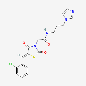 2-[(5Z)-5-(2-chlorobenzylidene)-2,4-dioxo-1,3-thiazolidin-3-yl]-N-[3-(1H-imidazol-1-yl)propyl]acetamide - 