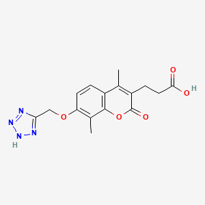 3-[4,8-dimethyl-2-oxo-7-(1H-tetrazol-5-ylmethoxy)-2H-chromen-3-yl]propanoic acid - 