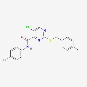 5-chloro-N-(4-chlorophenyl)-2-[(4-methylbenzyl)sulfanyl]pyrimidine-4-carboxamide - 
