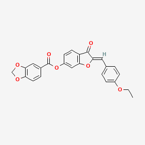 (2Z)-2-(4-ethoxybenzylidene)-3-oxo-2,3-dihydro-1-benzofuran-6-yl 1,3-benzodioxole-5-carboxylate - 