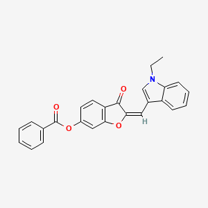 2-[(1-Ethylindol-3-yl)methylene]-3-oxobenzo[3,4-b]furan-6-yl benzoate - 
