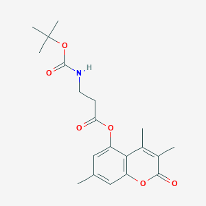 3,4,7-trimethyl-2-oxo-2H-chromen-5-yl N-(tert-butoxycarbonyl)-beta-alaninate - 
