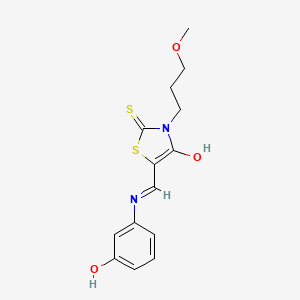 (5E)-5-{[(3-hydroxyphenyl)amino]methylidene}-3-(3-methoxypropyl)-2-thioxo-1,3-thiazolidin-4-one - 
