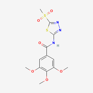 3,4,5-trimethoxy-N-(5-(methylsulfonyl)-1,3,4-thiadiazol-2-yl)benzamide - 