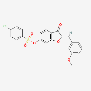 (2Z)-2-(3-methoxybenzylidene)-3-oxo-2,3-dihydro-1-benzofuran-6-yl 4-chlorobenzenesulfonate - 