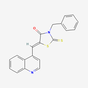 3-Benzyl-5-(4-quinolylmethylene)-2-thioxo-1,3-thiazolidin-4-one - 