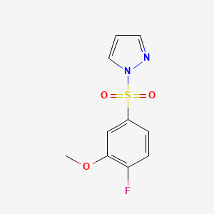 1-(4-fluoro-3-methoxybenzenesulfonyl)-1H-pyrazole - 