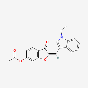 2-[(1-Ethylindol-3-yl)methylene]-3-oxobenzo[3,4-b]furan-6-yl acetate - 