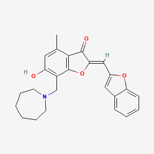 (2Z)-7-(azepan-1-ylmethyl)-2-(1-benzofuran-2-ylmethylidene)-6-hydroxy-4-methyl-1-benzofuran-3(2H)-one - 