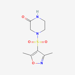 4-[(3,5-Dimethyl-1,2-oxazol-4-yl)sulfonyl]piperazin-2-one - 