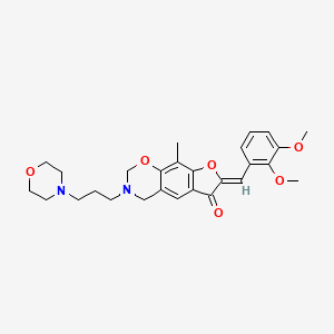(7Z)-7-(2,3-dimethoxybenzylidene)-9-methyl-3-[3-(morpholin-4-yl)propyl]-3,4-dihydro-2H-furo[3,2-g][1,3]benzoxazin-6(7H)-one - 