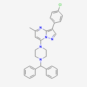3-(4-Chlorophenyl)-7-[4-(diphenylmethyl)piperazin-1-yl]-5-methylpyrazolo[1,5-a]pyrimidine - 